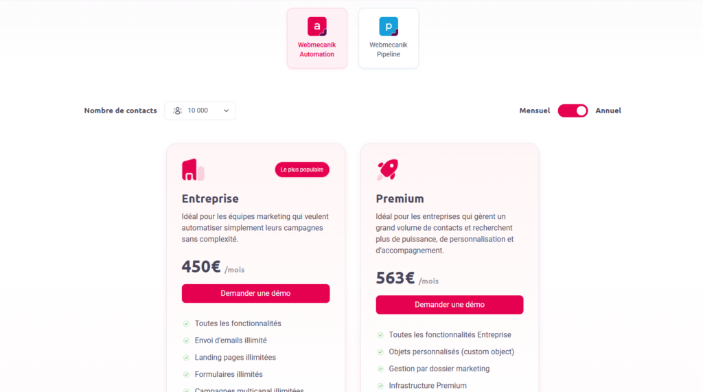 webmecanik pricing